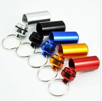 First aid pill bottle with keychain Portable small medicine box Sealed cartridge Waterproof aluminum alloy life-saving tank
