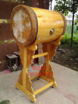 Wood color war drum hair drum Sun god drum Japanese Taiko drum craft drum Miao drum sample custom
