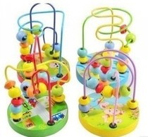 Special price baby early education puzzle beads mini iron wire small round beads animal chassis one year old baby toys