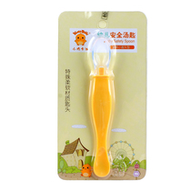 Chicken Cadi KD3034 infant spoon silicone soft head soft spoon straight handle small straight head shape