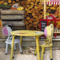 Childrens learning table and chair set Baby table and chair Kindergarten cartoon animal writing table game drawing table