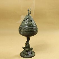  Pure copper incense burner Sandalwood stove Boshan furnace Antique incense burner Bronze incense burner Home plate incense burner