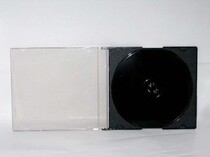 Black ultra-thin box black disc box CD disc box DVD disc box square black transparent disc box