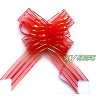 Wedding car decoration pull flower snow yarn bow oversized 5cm wide festive supplies limited time special