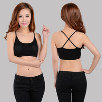 2 pieces of modal ladies sports vest girl vest solid color chest pad chest paddling cross neck wrap chest