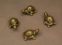 Ceramic turtle cute simulation pure handmade ornaments rockery landscape bonsai fish tank accessories home decorations