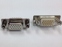 DB15 three-row straight-plug welding plate VGA female head white gold-plated needle straight-plug welding plate VGA female seat with ear Harpoon