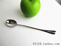 Stainless Steel Long Ice Spoon Western Dining Cutlery High Cup Stirring Spoon Milkshake Cup Long Spoon Long Sweet Spoons