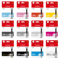 Canon PRO-1 Printer Ink Cartridge PGI-29 Series set of 12 colors PGI-29 MBK Y M C R PM PC PGY GY L