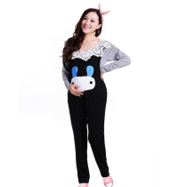 Net celebrity fashion maternity clothes cartoon pregnant women pants pregnant women bib pants trousers WML0146