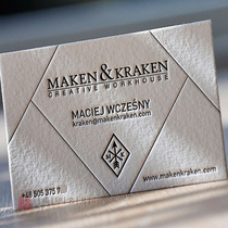 High-end business card personality custom design service DIY bronzing business card bump letterpress physical store