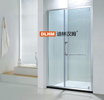  Custom bathroom partition door Bathroom partition one-word bathroom partition sliding door bathroom screen hinge shower room