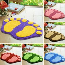 Value cute flocked feet Big Foot board floor mat absorbent non-slip bathroom kitchen living room mat carpet entrance mat