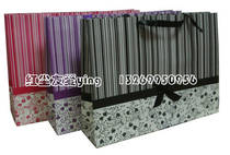 Large gift wrapping bag tote bag eco paper bag hand bag natural grass lace bow gift paper bag