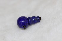Tibetan Buddhist beads accessories Old material raw ore Lapis lazuli Buddha head length width and height are 1cm