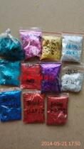 Strip glint powder 0 3*4 7MM rose red 0 3 * 3MM Laser gold bars colorful laser silver strip strips