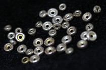 925 silver made of old Tibetan Buddhist pearl accessories small vegetarian silver sheet pair holes 0 2cm diameter of 0 5cm 5cm