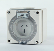 3-hole UV-proof 15A waterproof socket Outdoor surface-mounted bathroom anti-rain garden three-plug 56S0315