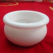 Household cemetery round incense burner stone carving white marble worship round can be customized