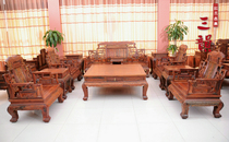 Redwood furniture Chinese style solid wood antique furniture mahogany sofa auspicious Laos red sour wood sofa