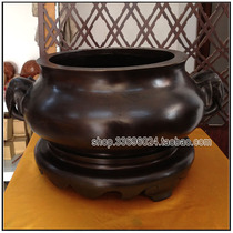 Jufo Pavilion Taiwan fine bronze incense burner * Large 15 5-inch elephant ear bronze antique incense burner