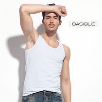 Yuan Ben 2021 summer new solid color slim mens vest sexy trend sleeveless T-shirt