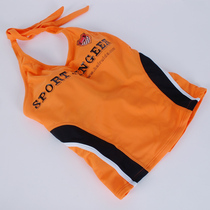 Special Cabinet Fashion Korean version Golden Ginger Leisure female Split Flat Angle Swimsuit 2843