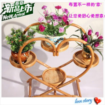 Vine Flower Shelf Floor Pendulum Pieces Living-room Balcony Flower Shelf Triple Decorative Shelve Vines Jicane Approchabout-Shaped Flowerpots