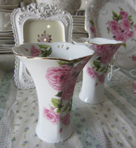 Foreign Trade Original Single RHP Royal Traditional Porcelain GOLD RELIEF PURPLE ROSE SERIES VASE SPECIAL PRICE