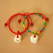 Baby baby baby pressure shock bracelet pig essence pig bone bone colorful red rope bracelet red hand rope