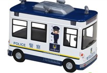 Erteai mobile police station Police car sound and light car Alloy car car model childrens toy car