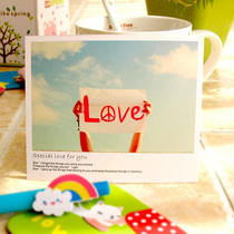 Le pin paper card LOVE series greeting card message note postcard shop after-sales heart card love LOVE declaration