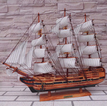 Smooth sailing wooden 60cm large sailing boat model Mediterranean home decoration ornaments give gifts