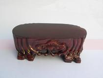 Oval root carving stone base solid wood whole piece can be trenched crafts ornaments display stone bottom seat