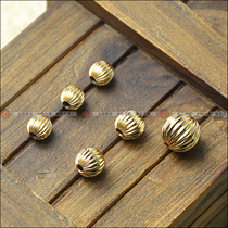 American 14K gold beads do not change color stripe bead bracelet diy earrings jewelry accessories loose beads