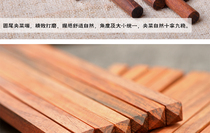 Square head Chinese old sour branches red wood chopsticks handmade without lacquered and a wellness and wellness gift box Home Heqing Gift Gift