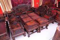 Mahogany furniture Laos red sour branch furniture mahogany sofa toe red sandalwood red sour branch sofa set 11 sets