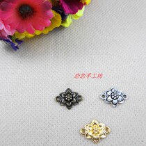 Ancient Wind DIY ornament accessories Materials * Alloy * 11 *14mm gold bronze floral connection with double hole pendant special price