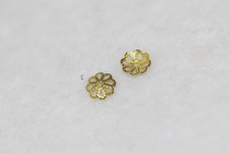 620 pure bronze Tibetan Buddhist pearl accessories small liuding flower tote pair holes are 0-0 15cm 15cm in diameter