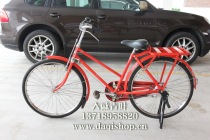 Japan Post Bike Red Bicycle Old-fashioned heavier 28 bike (rented 300 yuan days