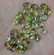 Natural color sapphire naked stone gorgeous fire yellow green 36 18 4ct Special