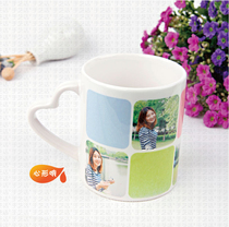 Mark Cup Custom Photo Ceramics not discoloration white water glasses Intext loggo birthday minimalist creativity