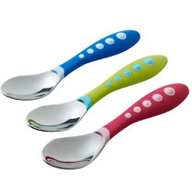 American NUK stainless steel spoon baby baby toddler training learning tableware without BPA tablespoon noodles