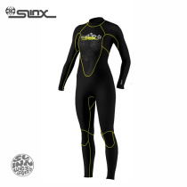 SLINX 5mm girls wetsuit wetsuit full inside towel cloth heated diving warm suit