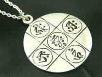 Tang Mei Qiang Mandala necklace Buddhist jewelry Sitan Sanskrit pendant Sanskrit pendant sterling silver