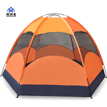 Soaring hexagonal tent Double-decker hexagonal tent 5-8 people double-decker tent Outdoor hexagonal tent