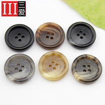 Three love coat buttons Matte resin trench coat buttons Black mens suit fashion jacket accessories Sweater buttons