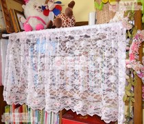 New lace rose embroidery Korean style water wave short curtain foreign trade finished curtain yarn cabinet bay window shading full