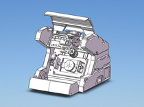 3D view of five-axis desktop CNC machining center