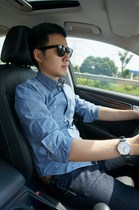 BF original Creek spring shirt mens long sleeve American tooling casual slim retro Kigi Cotton solid color shirt